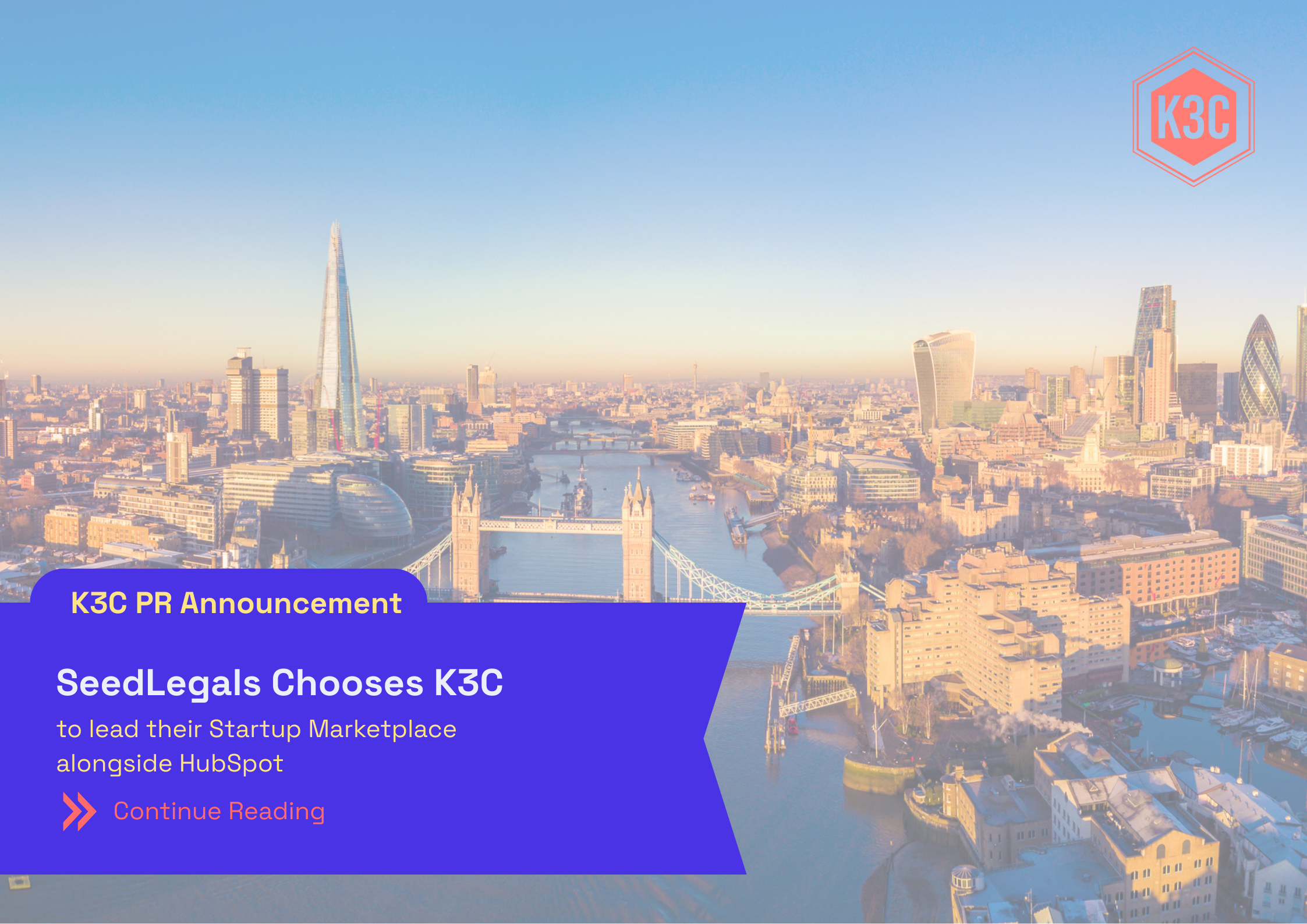 SeedLegals Chooses K3C to lead their Startup Marketplace alongside HubSpot