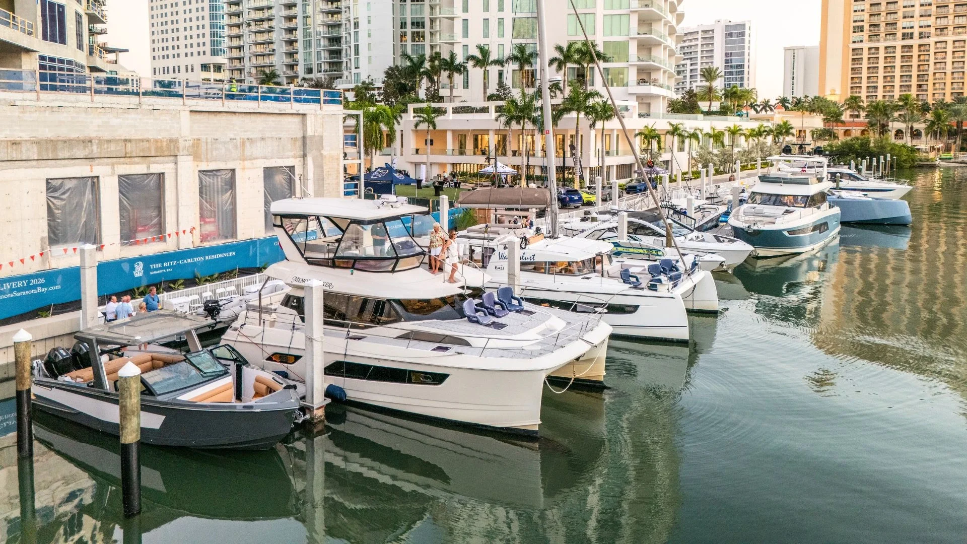 Luxury Yacht Charters at Quay Commons in Sarasota, FL