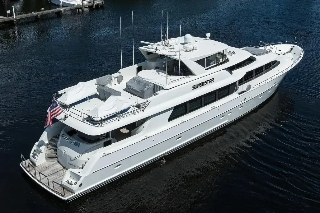 Corporate Events – 112' Superstar – "112 foot luxury yacht prepared for upscale corporate events"