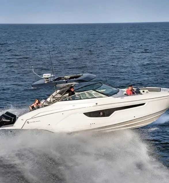 boat rental sarasota – 43' Giddy Up – sleek express cruiser designed for speed, comfort, and Sarasota sightseeing.