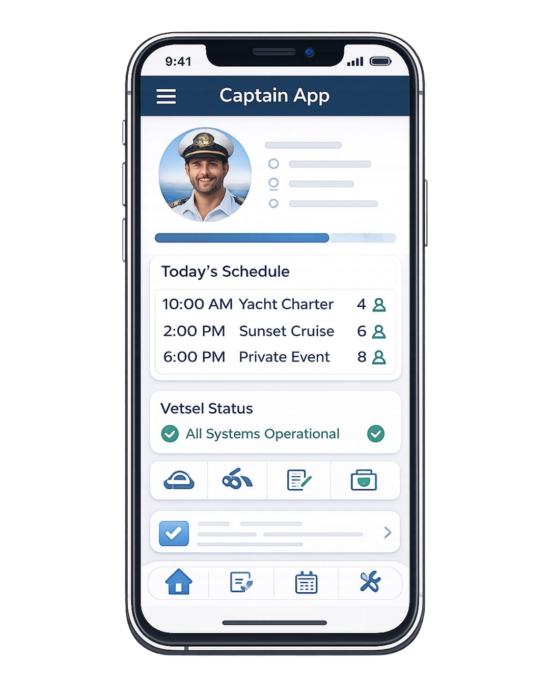 Captain app screen