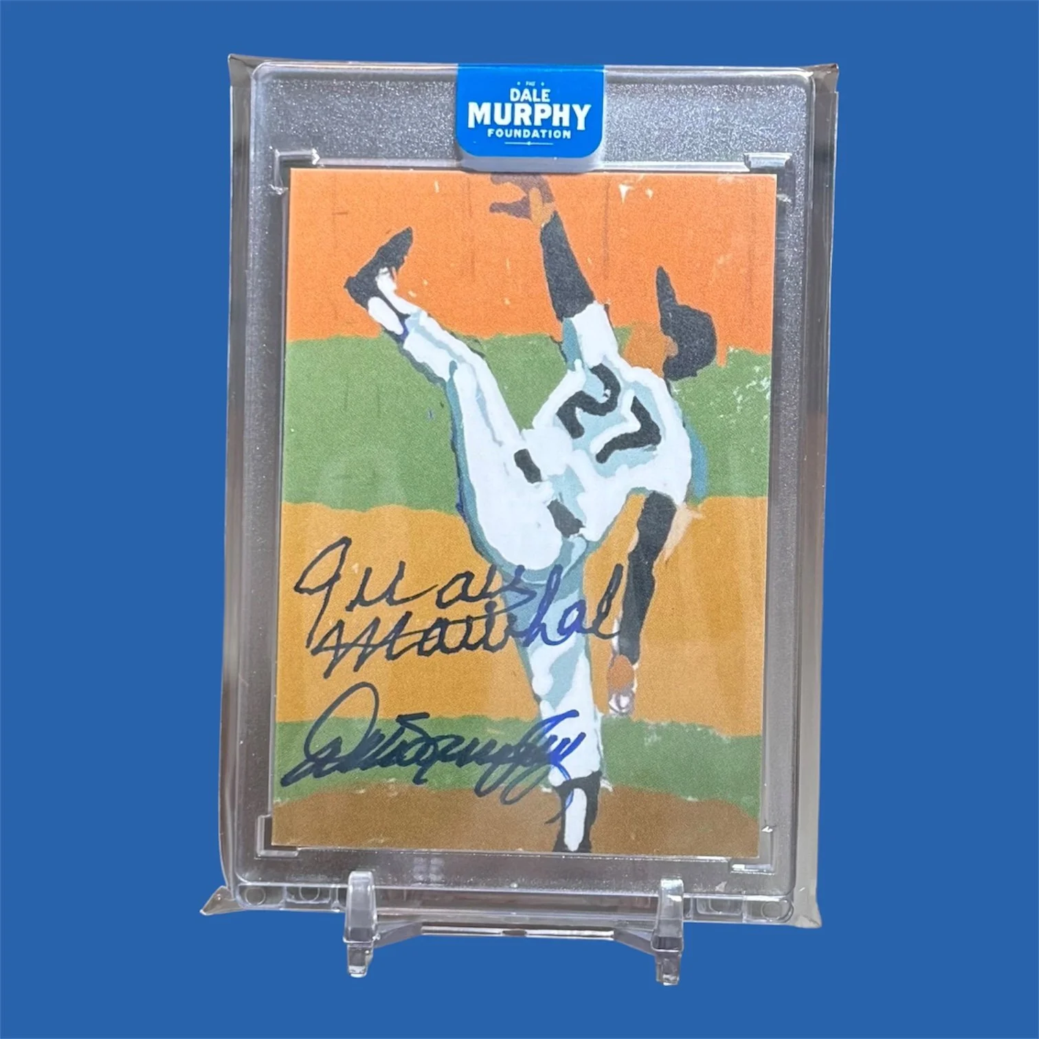 2026 MVP Experience Art Card - "Juan Marichal Windup" - Autographed by Juan Marichal and Dale Murphy