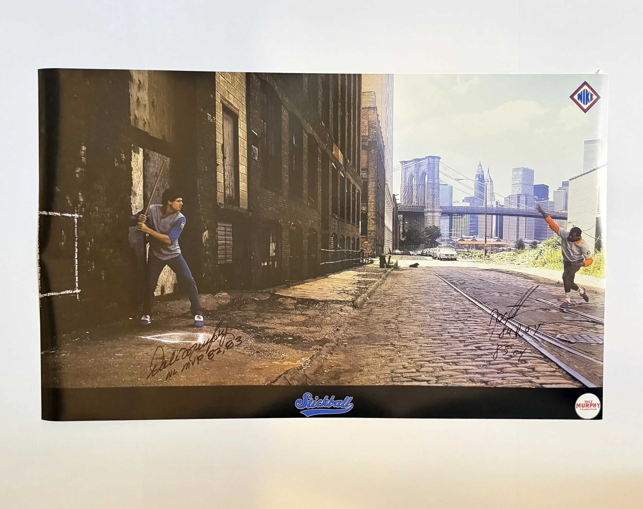 Stickball Poster with Inscriptions