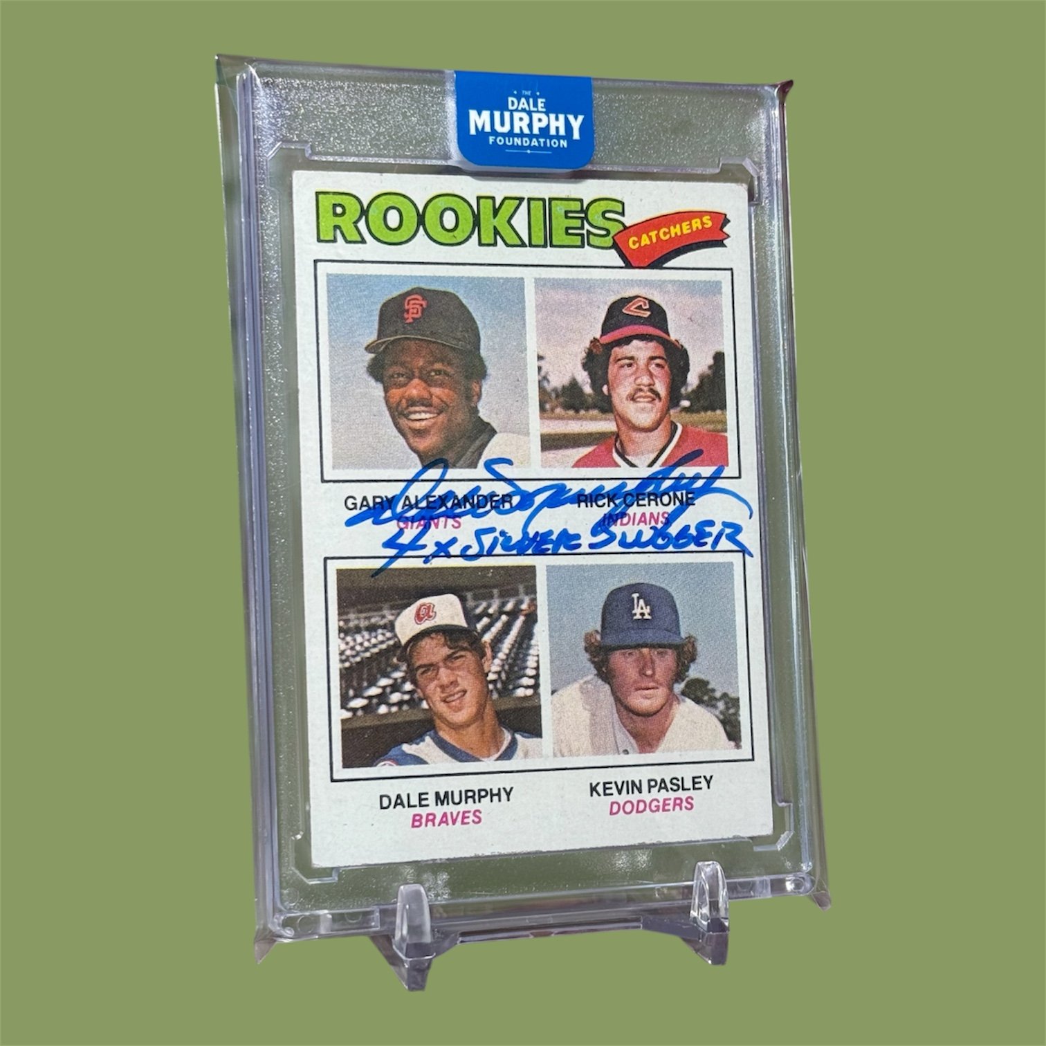 1977 Topps Dale Murphy Rookie - Silver Slugger Inscription