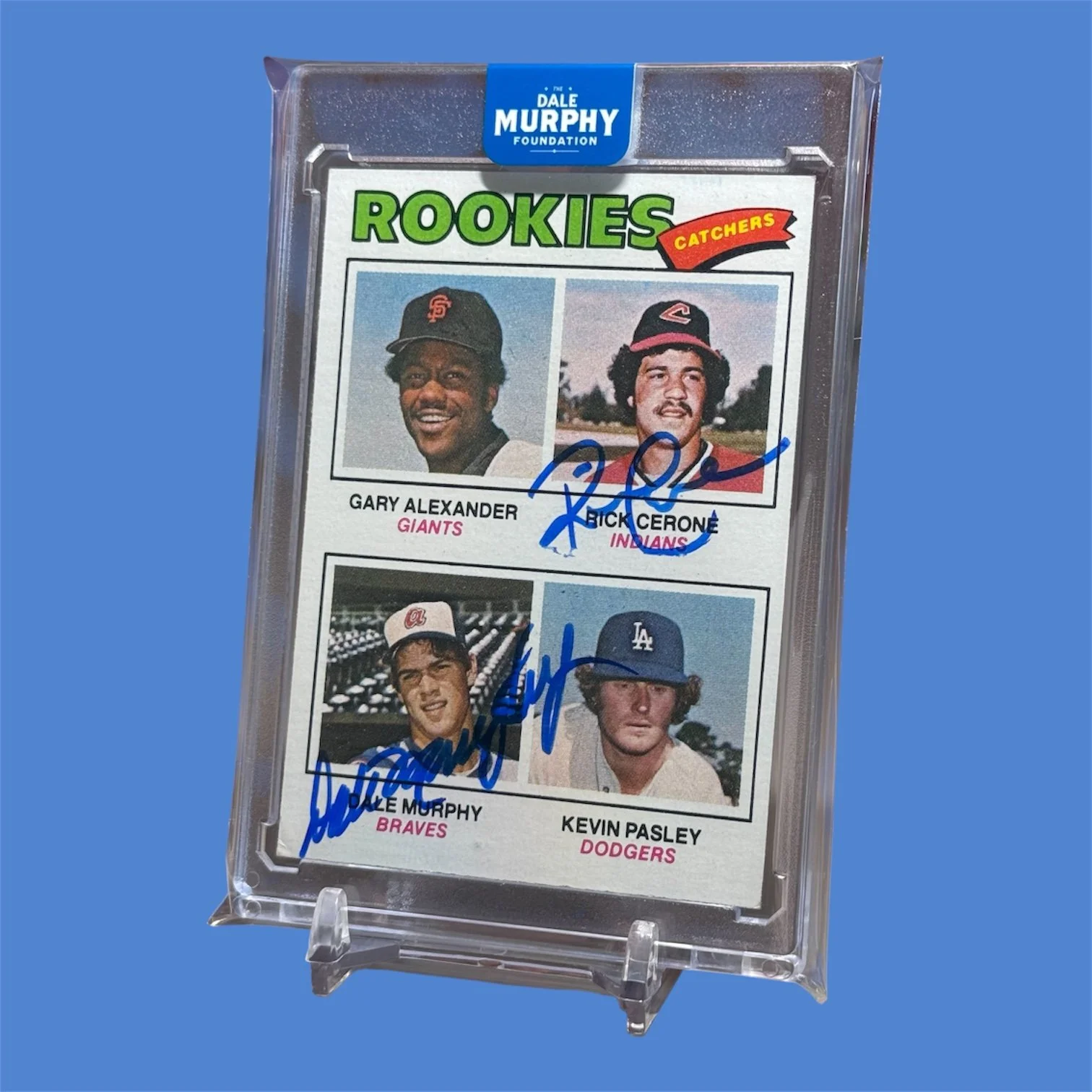 1977 Topps Dale Murphy Rookie - Autographed by Rick Cerone and Dale