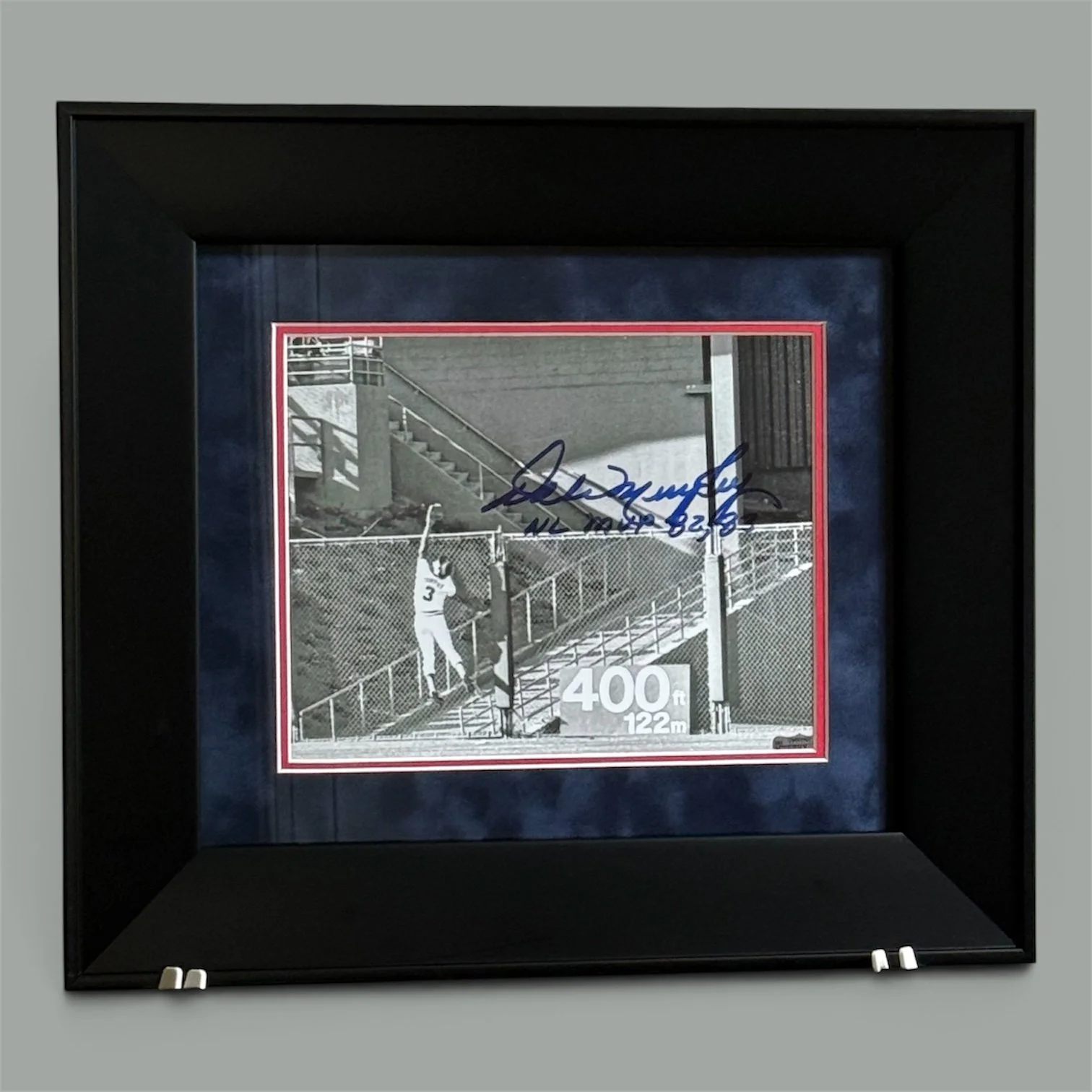 Dale Murphy Framed Photo - Jumping at the Fence