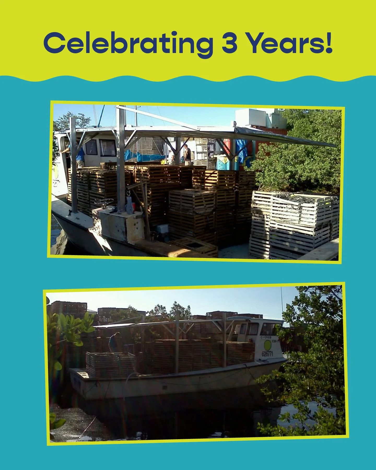 🎉 Happy Birthday to Us!

From the deck of Miss Jean back in 2011 to opening the doors of Eat Florida Seafood on 8/06/22&mdash;it&rsquo;s been one unforgettable ride. The boat (and the dock!) may look a little different these days, but our love for l