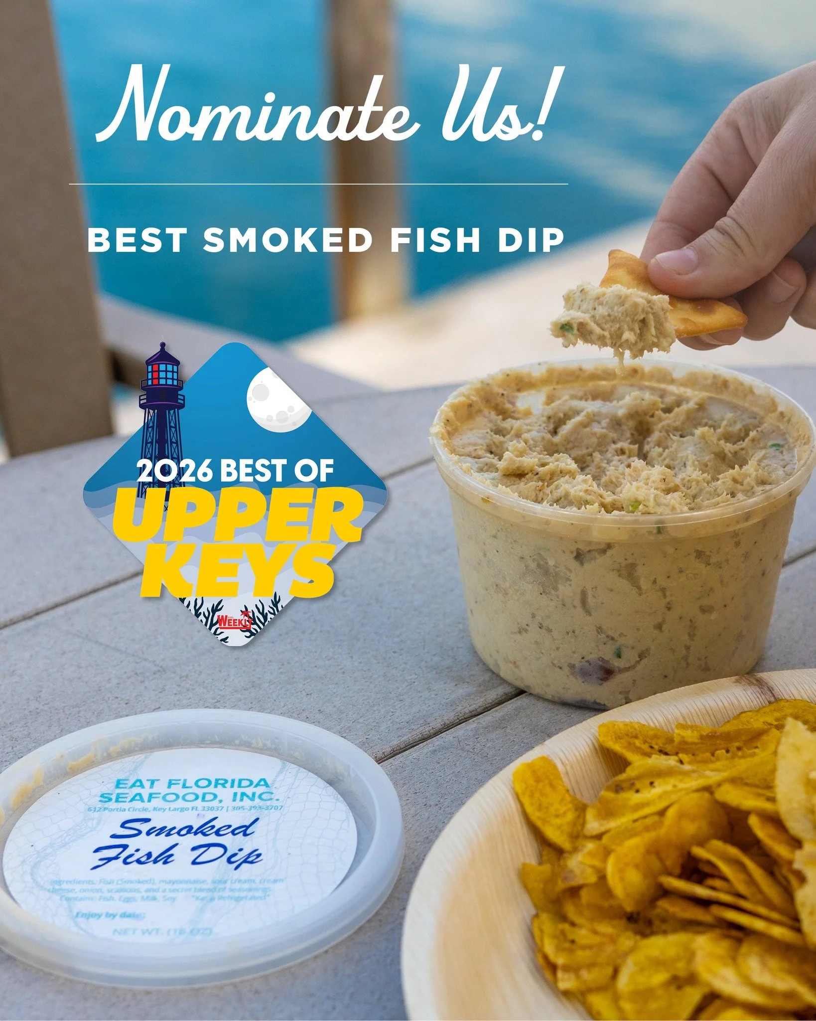 🏆 Best of the Upper Keys 2026 nominations are open!

If our Smoked Fish Dip has been part of your Keys food lineup, we'd love your nomination for Best Smoked Fish Dip 🔥🐟

You can nominate once a day through Sunday, October 4 at 11:59 p.m. &mdash; 