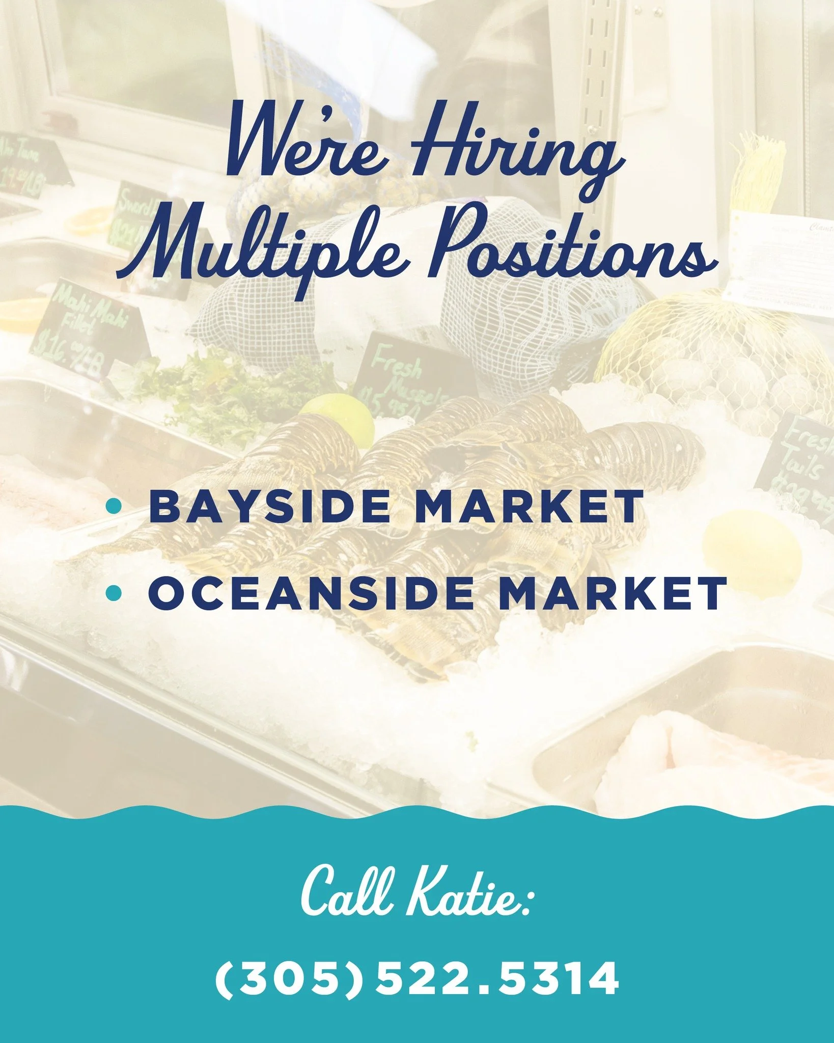 We&rsquo;re hiring! 🐟 

Eat Florida Seafood is looking for help at both our Oceanside and Bayside Markets in Key Largo. 

Interested? Give Katie a call at (305) 522-5314 for details.

#EatFloridaSeafood #KeyLargo #FloridaKeys #HelpWanted