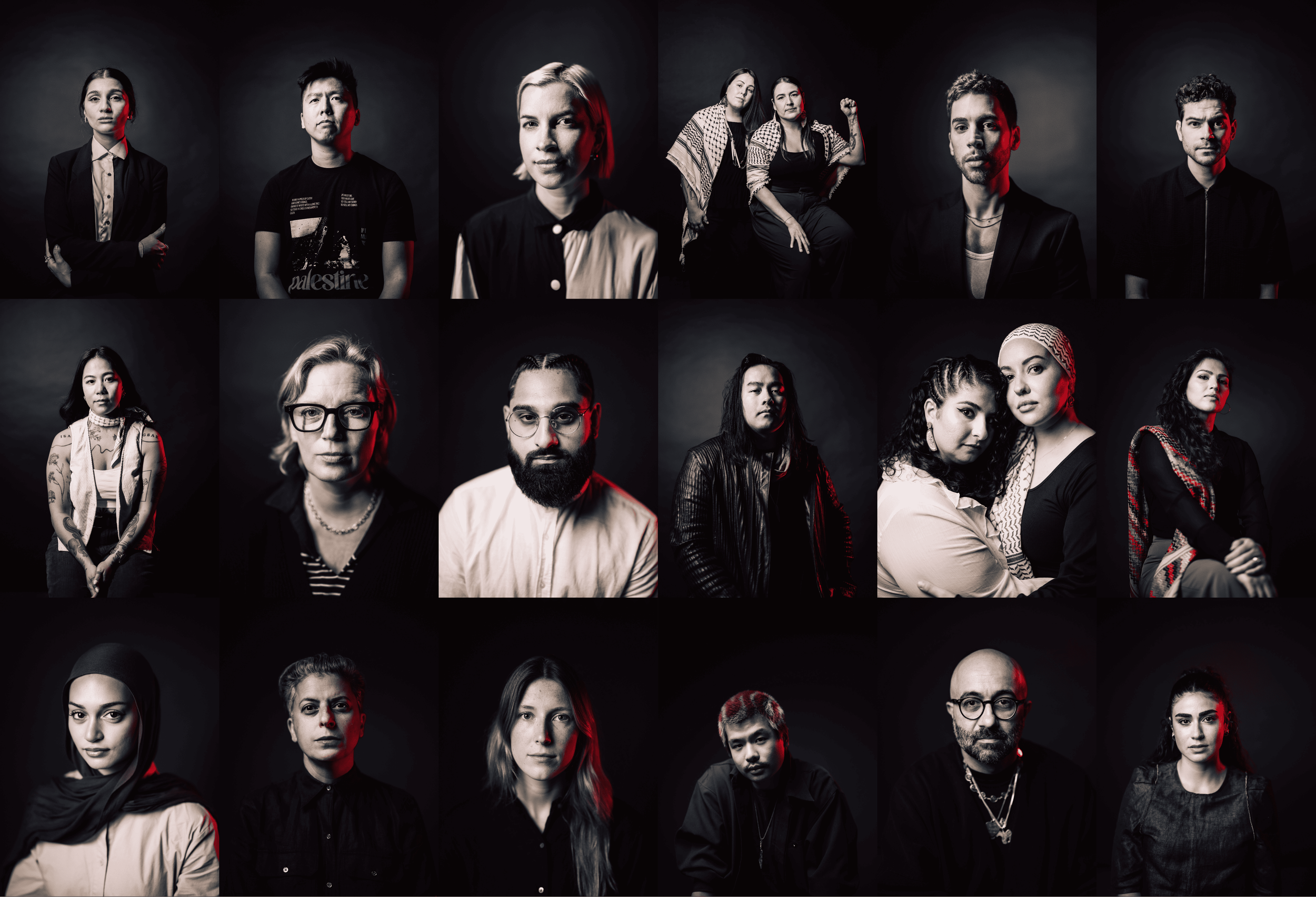 Collage d’une dizaine de portraits de participants pris pour une campagne de sensibilisation.