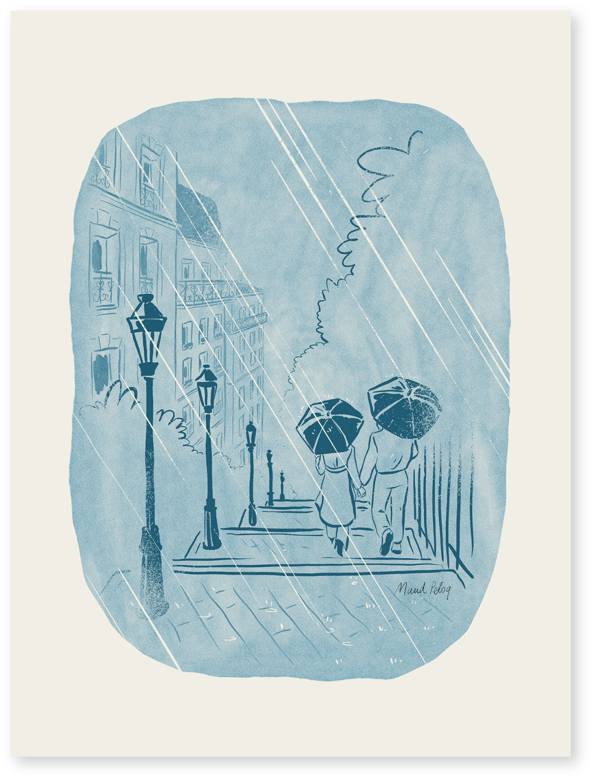 Affiche « Les amoureux de Paris »