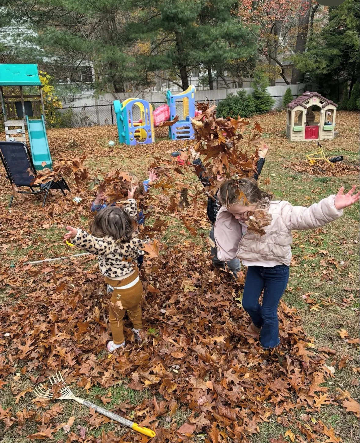 Recess is twice a day, 45 minutes each and is the best time to work on gross motor skills!