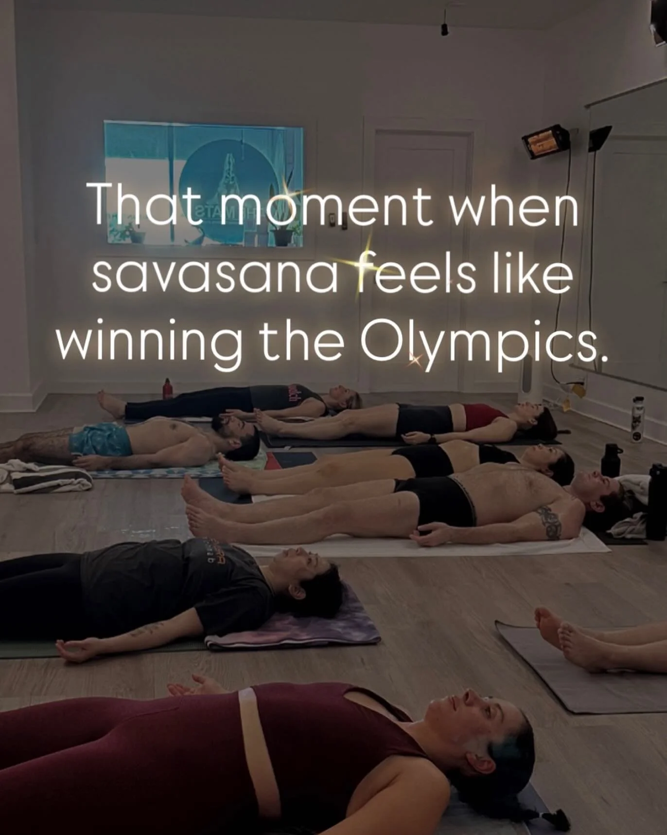Come for Savasana! You know it feels good. 
See you tomorrow! 🔥
Sweat, or regret.