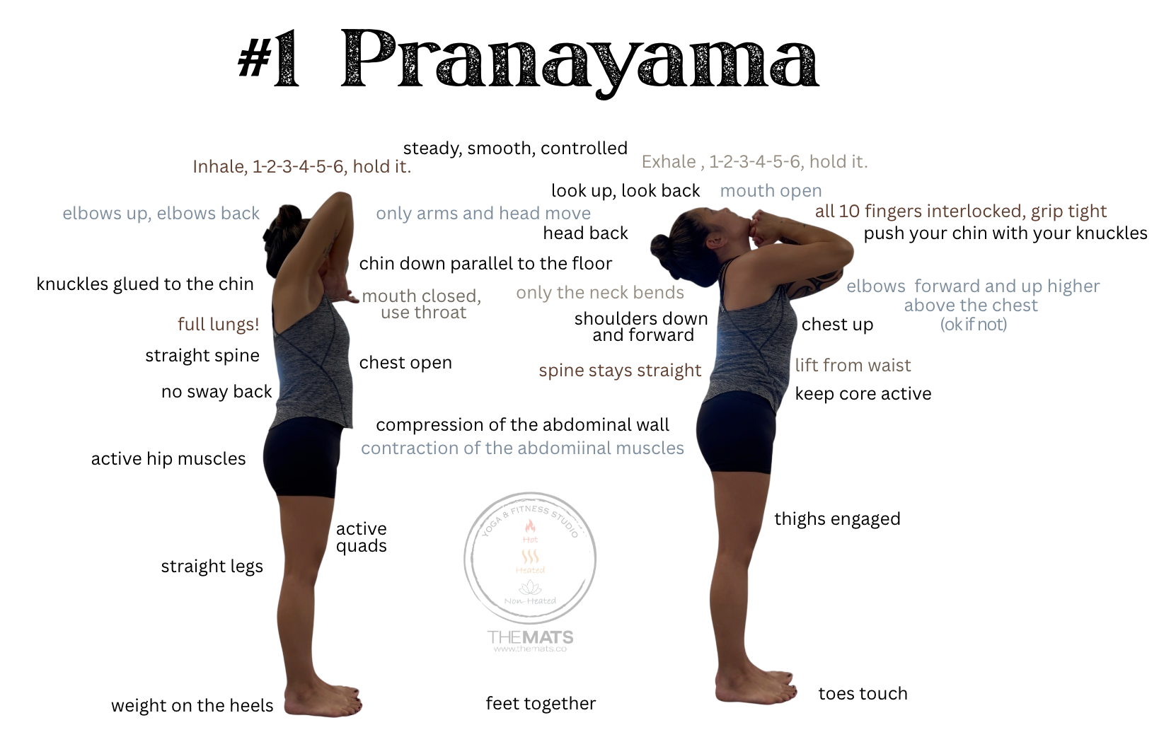 Pranayama Standing Deep Breathing: The First Posture of Hot 26&amp;2.