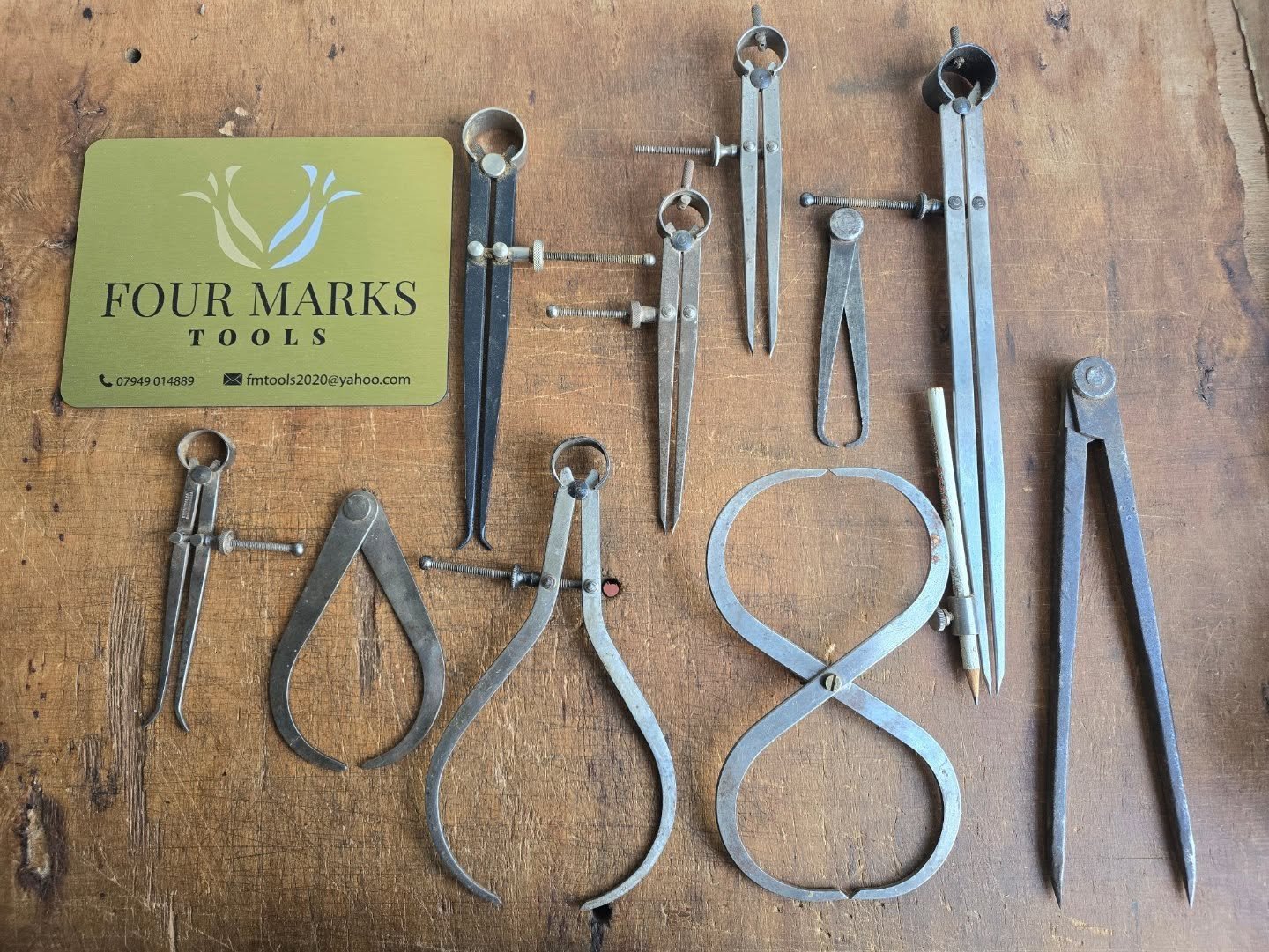 Woodturning calipers and dividers - all in excellent condition and ready to use. Visit the shop on my website to purchase direct, cheaper than using Ebay!