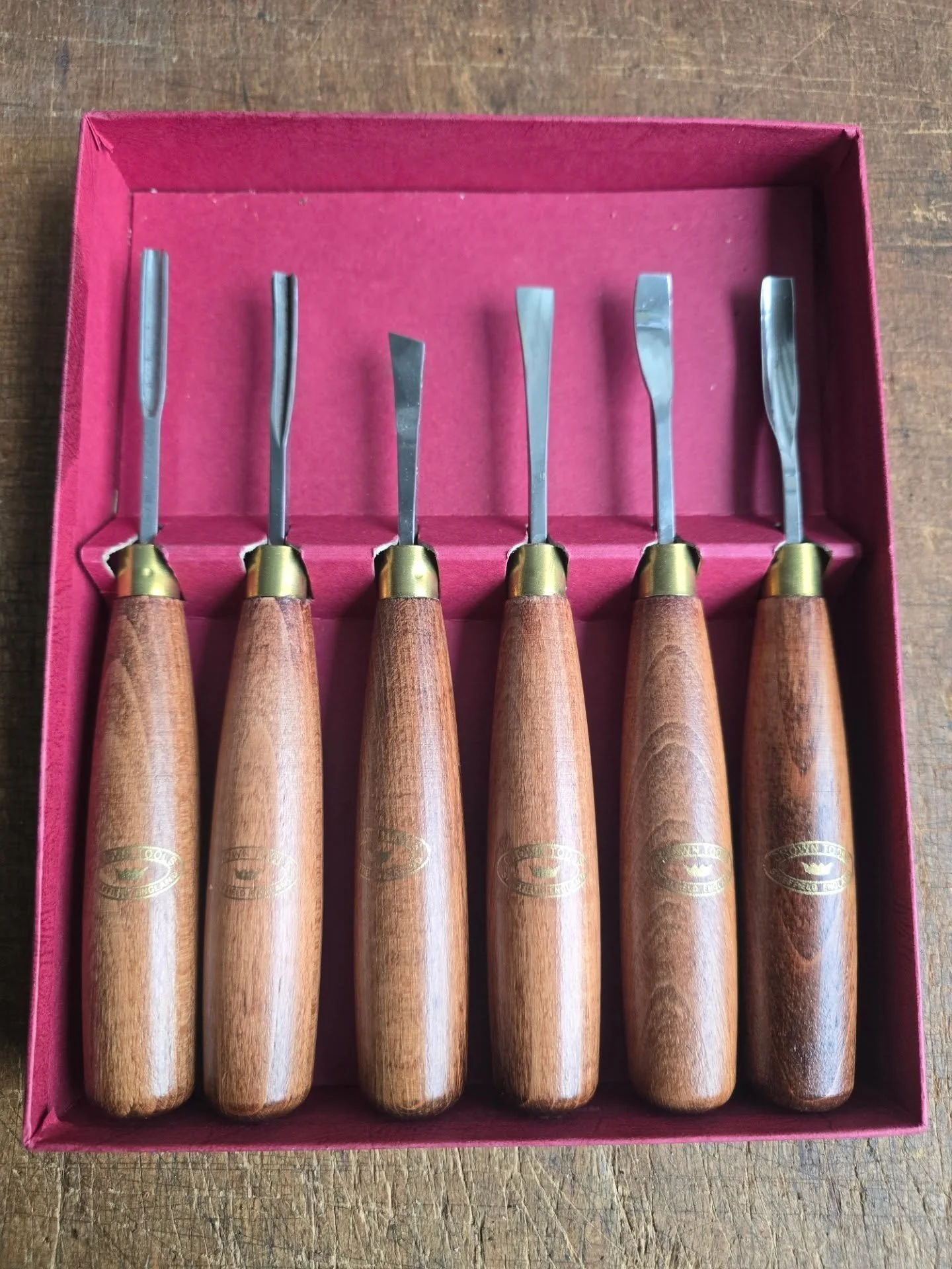 Crown Tools Carving Chisels. Boxed and unused, including original receipt &pound;45 inc UK mainland postage