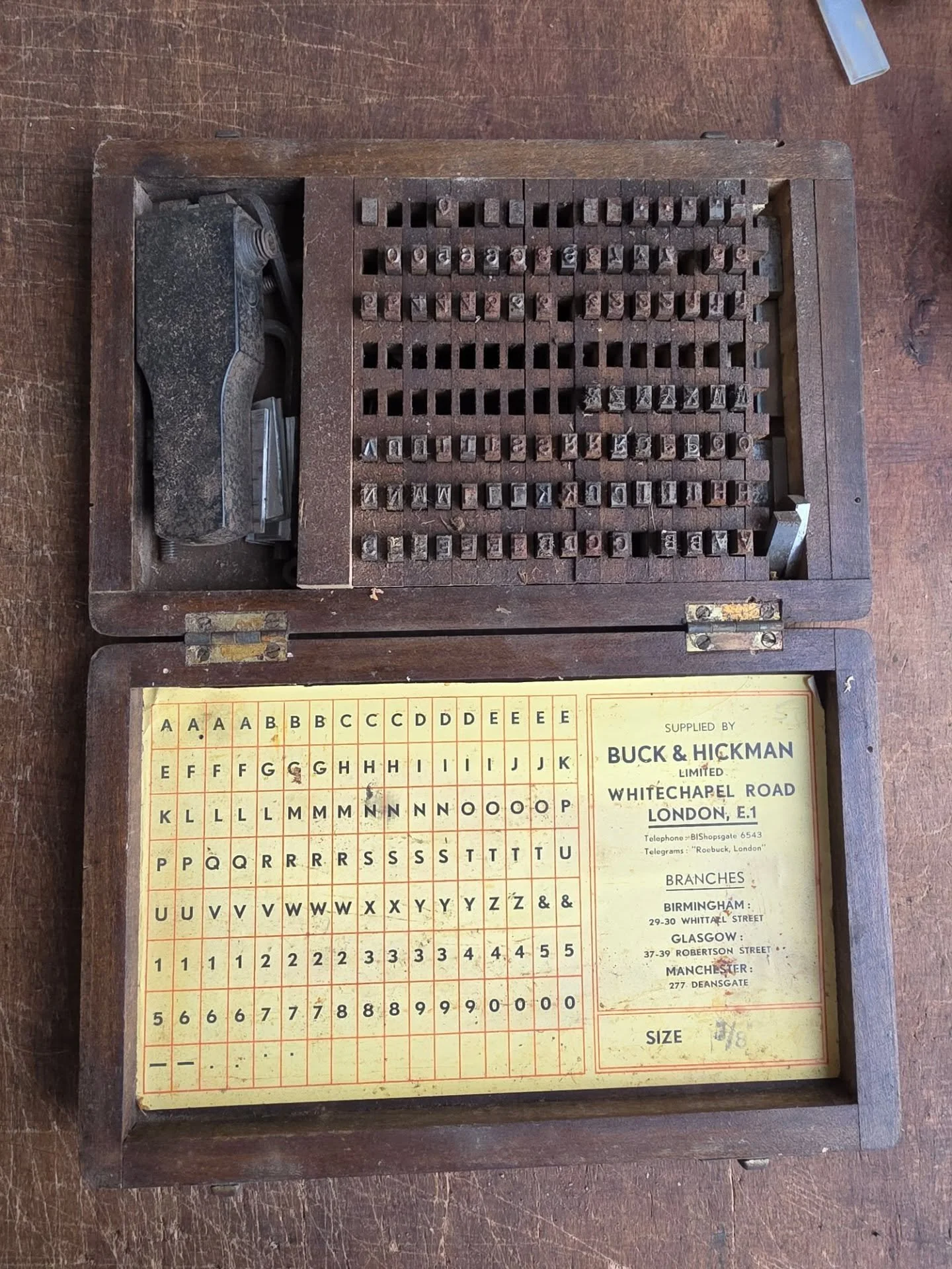 Imperial Typewriter Company Letter and Number Punch Set. I picked this up at the weekend. It has all of the numbers and letters in the set but missing some of the multiple sets. I haven't seen one of these before and I really like it. It's a quality 