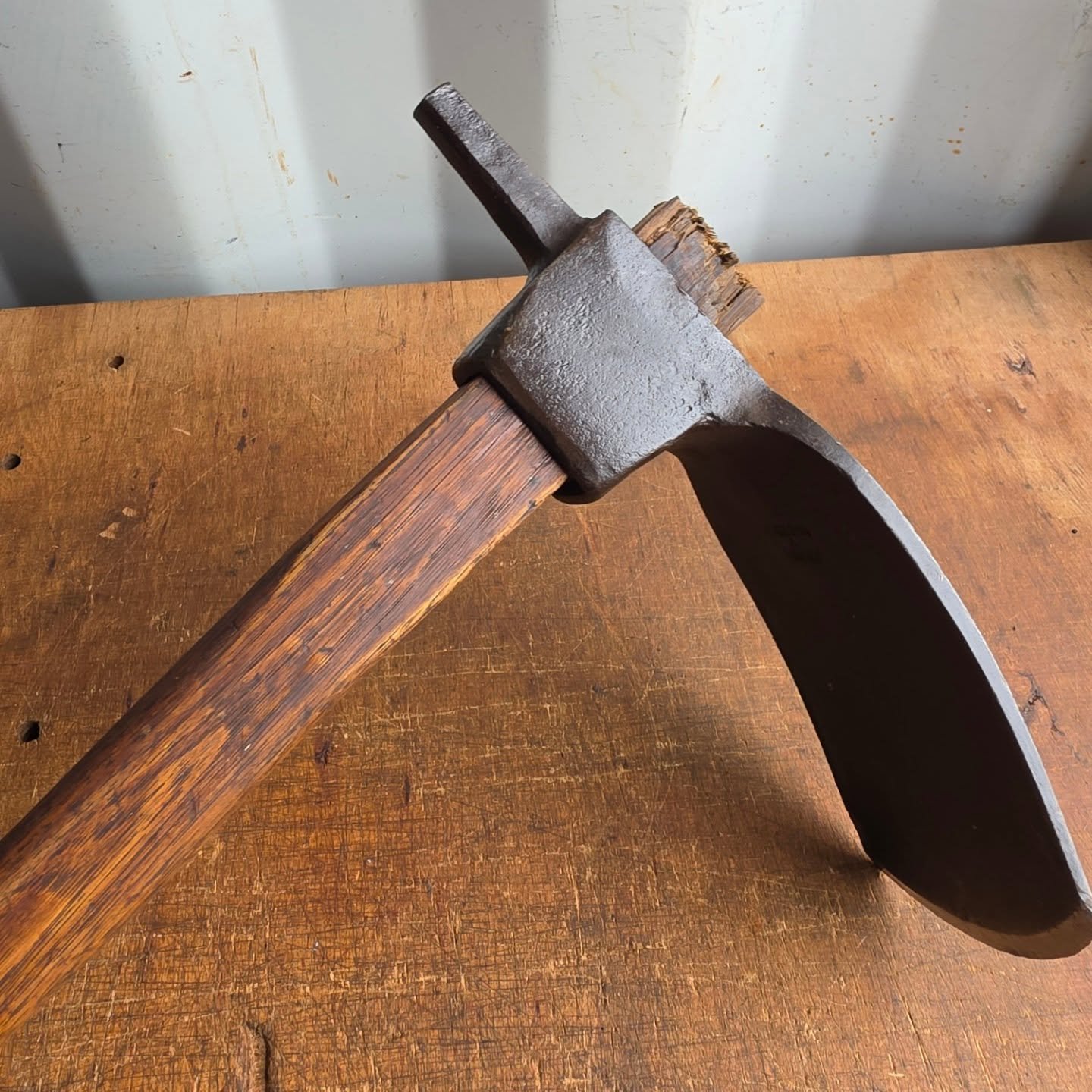 Gilpin Adze - date stamped 1944 with crows foot /|\
From a shipwrights tool chest who worked in the Southampton docks and Hamble Boat yards. Great condition, sharp and ready to use. 
&pound;100 inc UK mainland postage