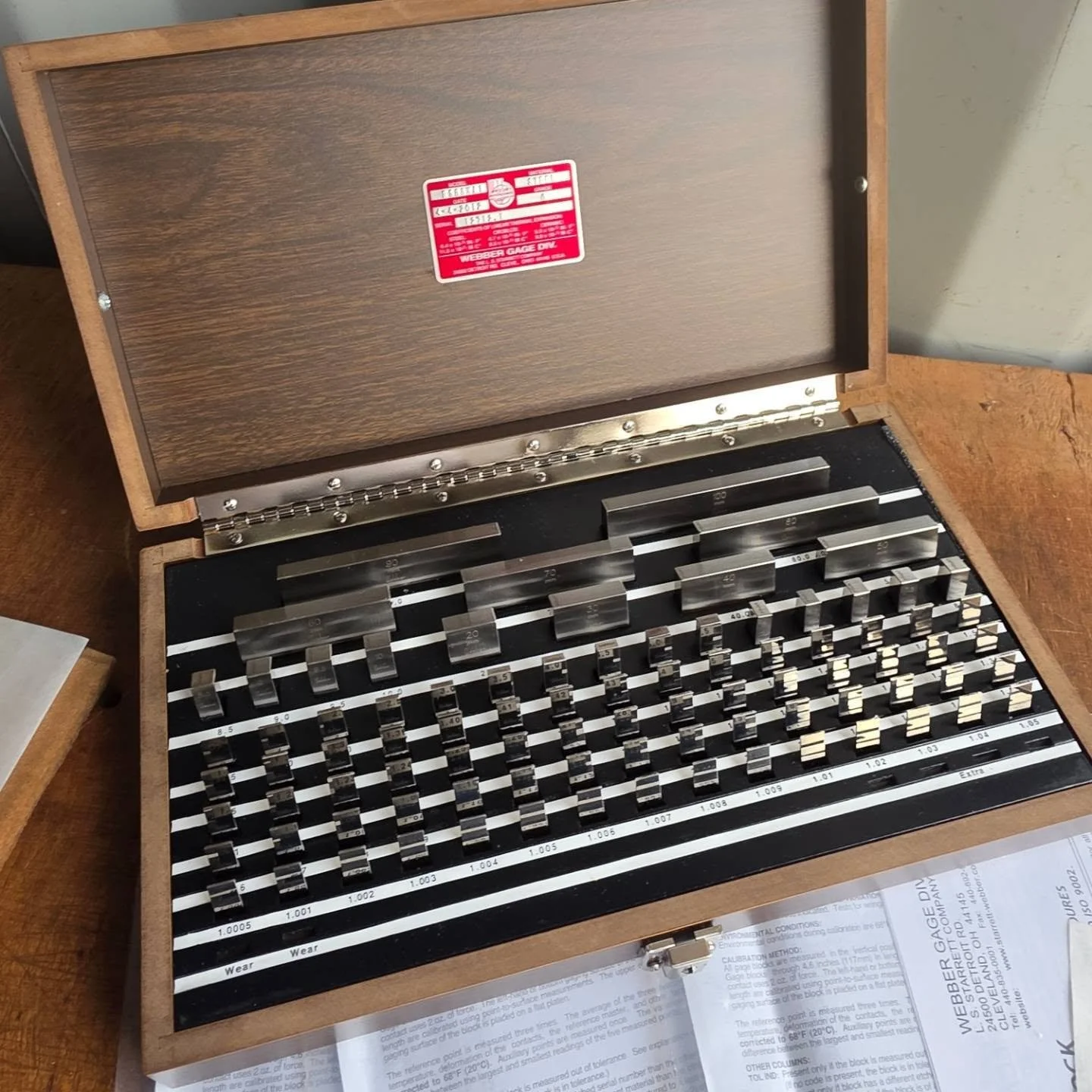 *NEW* Starrett Webber RS88 Metric Gage Blocks. With original case, box, key and packaging. &pound;700 inc UK mainland postage