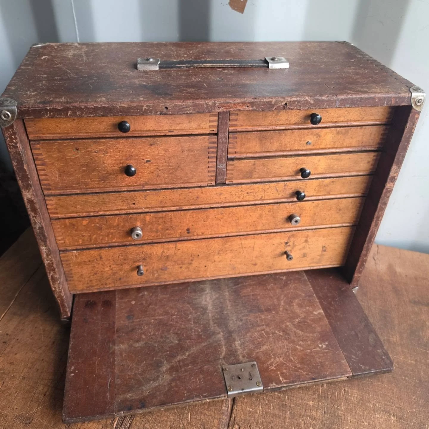 A nice little restoration project for someone? Engineers tool chest - probably Moore and Wright. Need a bit of love but overall it's solid and ready to use if needed. &pound;90 inc UK delivery