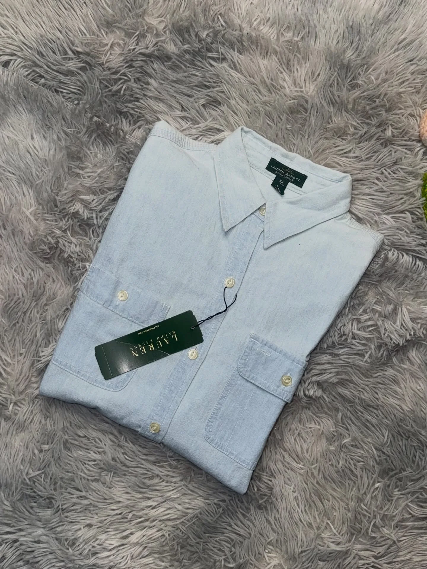 Dama blusa Ralph talla XS (viene amplia a una S ) tipo mezclilla $$799