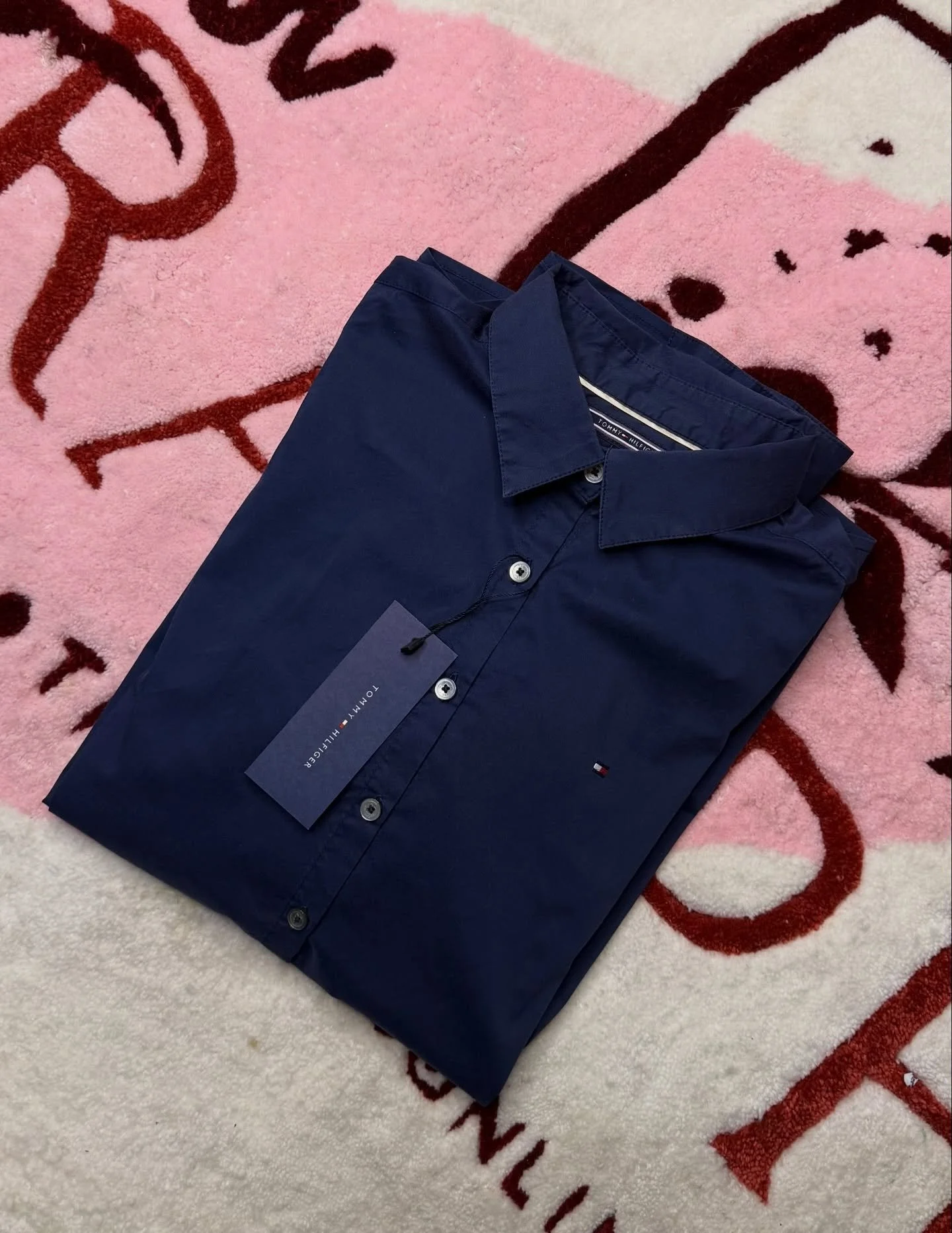 Dama blusa T OMMY talla S $$499$ azul marino muy linda