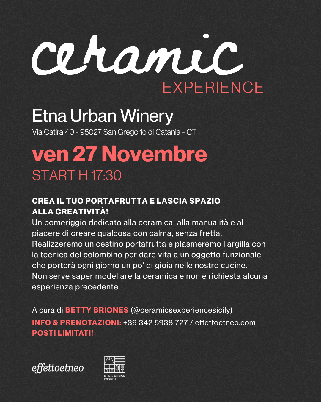 CERAMIC EXPERIENCE - 27/11