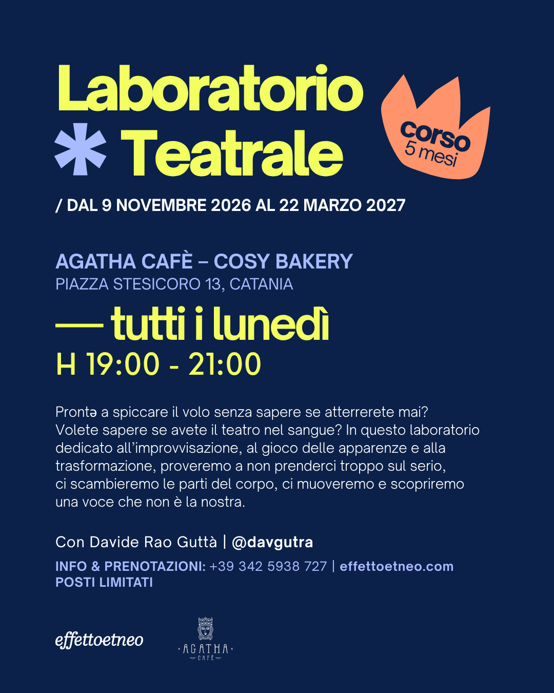 LABORATORIO TEATRALE - CALENDARIO 2026/27