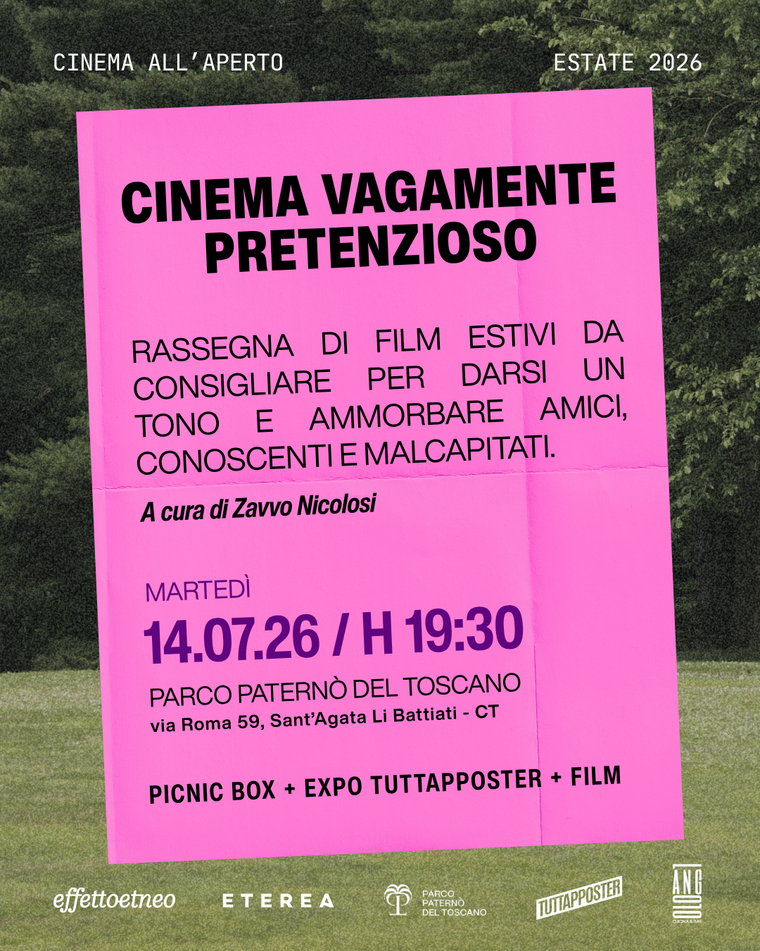 CINEMA VAGAMENTE PRETENZIOSO - FILM + PICNIC | 14/07