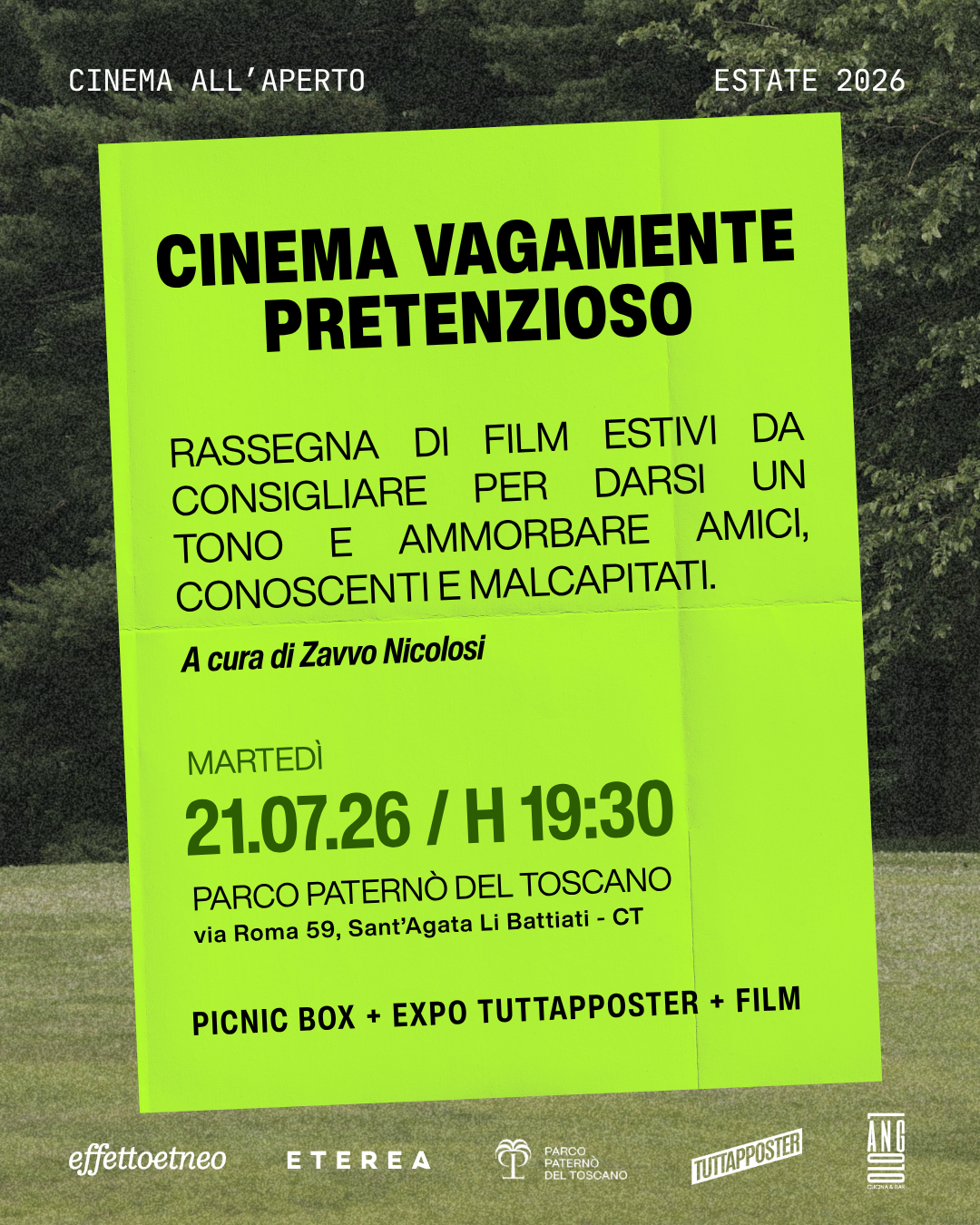 CINEMA VAGAMENTE PRETENZIOSO - FILM | 21/07