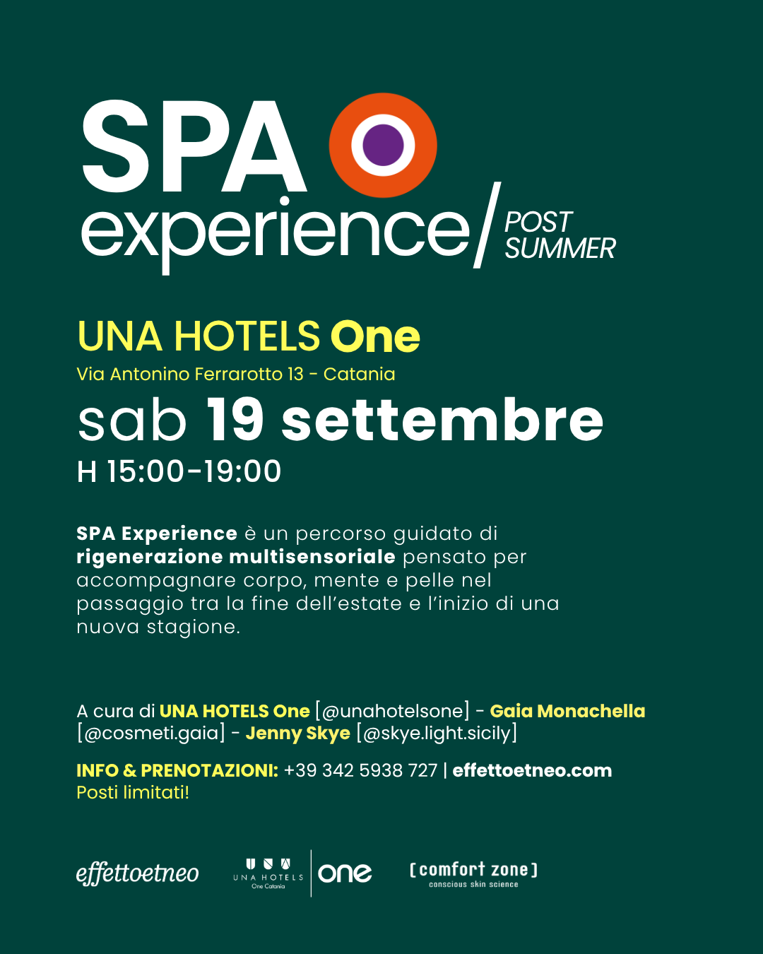 SPA EXPERIENCE - POST SUMMER | 19/09