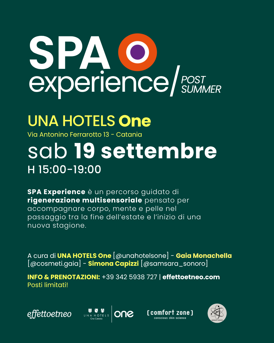 SPA EXPERIENCE - POST SUMMER | 19/09