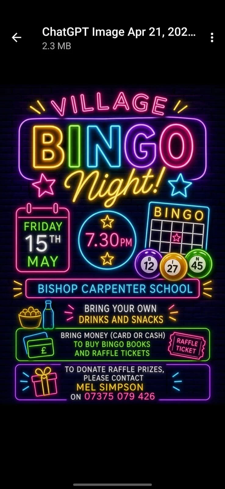 Village Bingo Night
