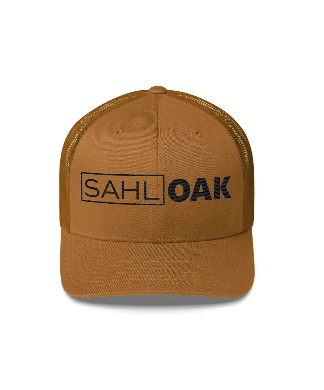 Trucker Hat Caramel - Black Logo.png