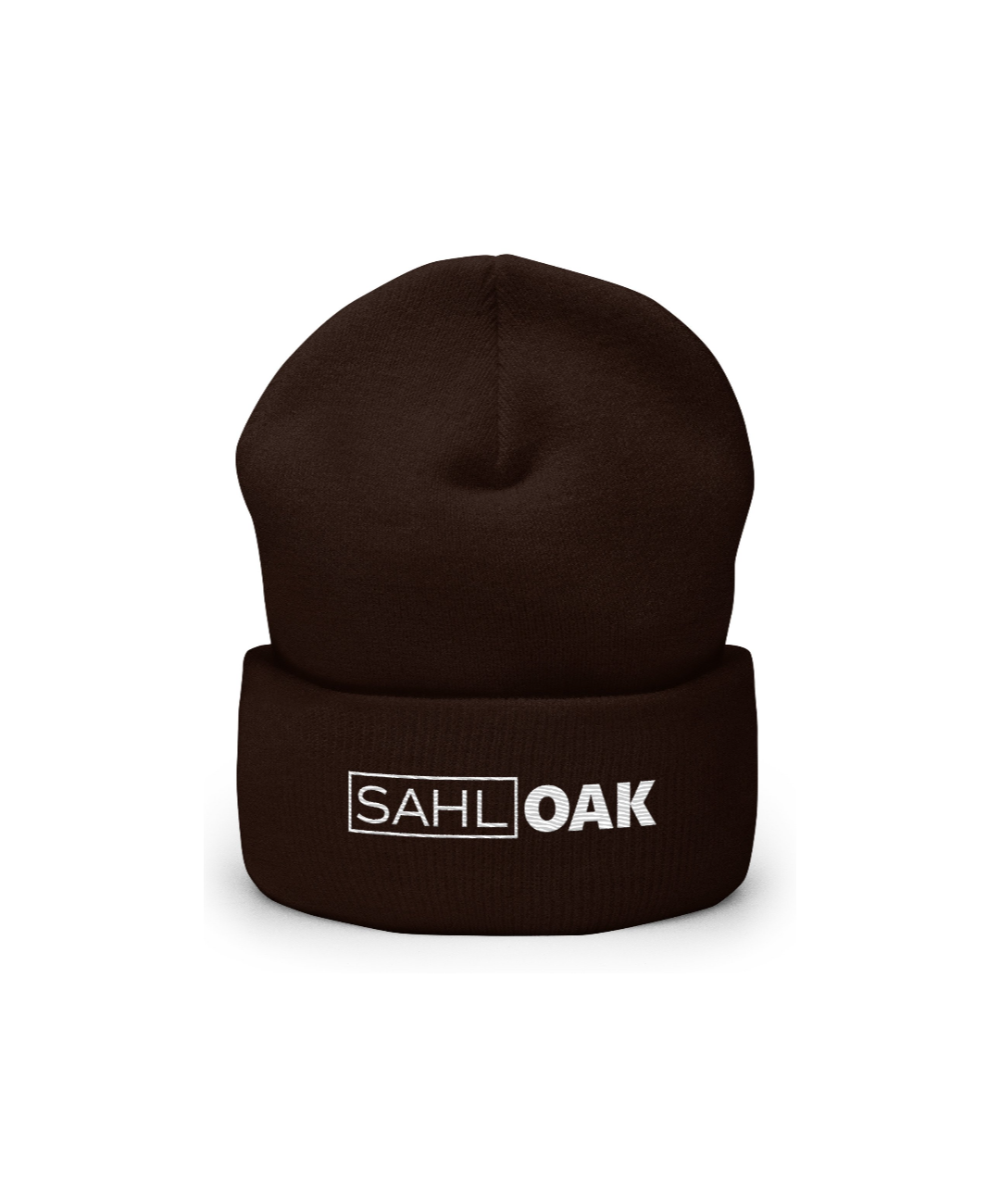 Beanie-Cuffed-Brown With White Logo.png