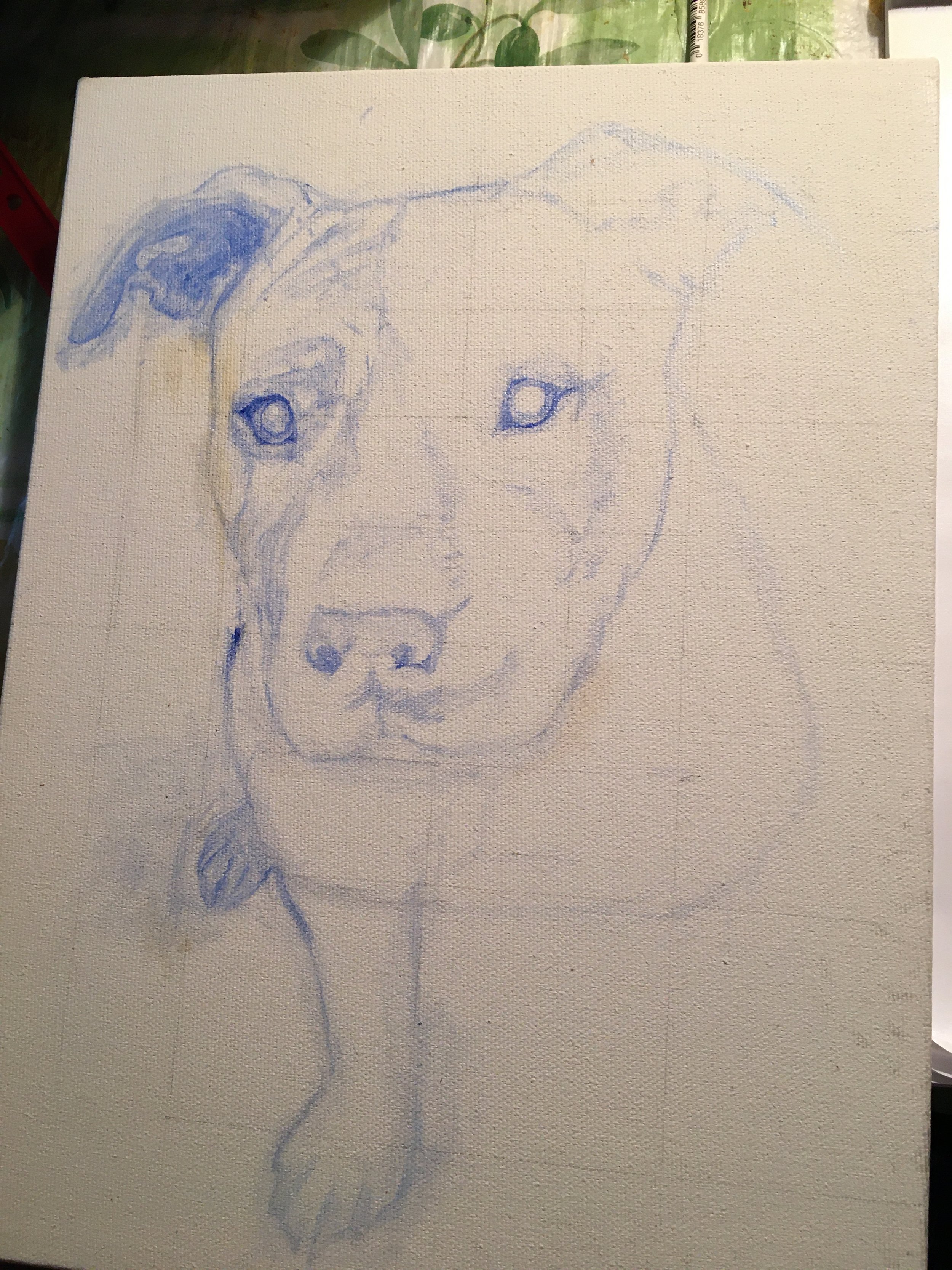 My process from blueprint to finished painting.