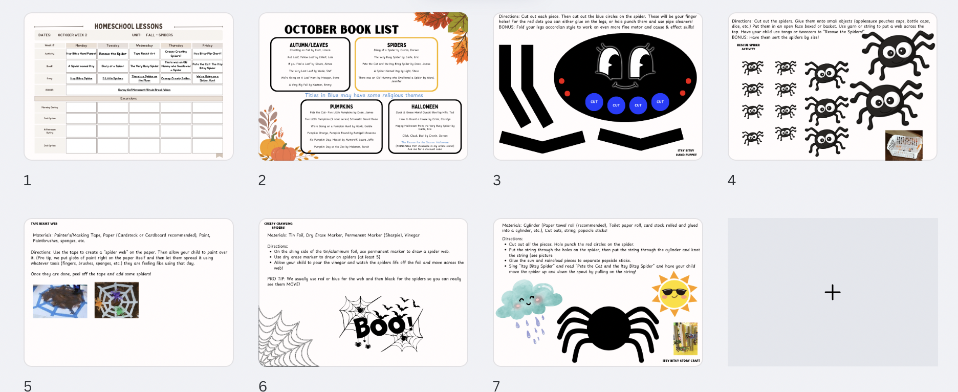 Spider Activities - October Week 3