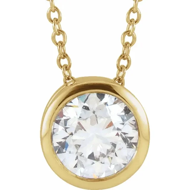 Finding Solitude Solitaire diamond pendant