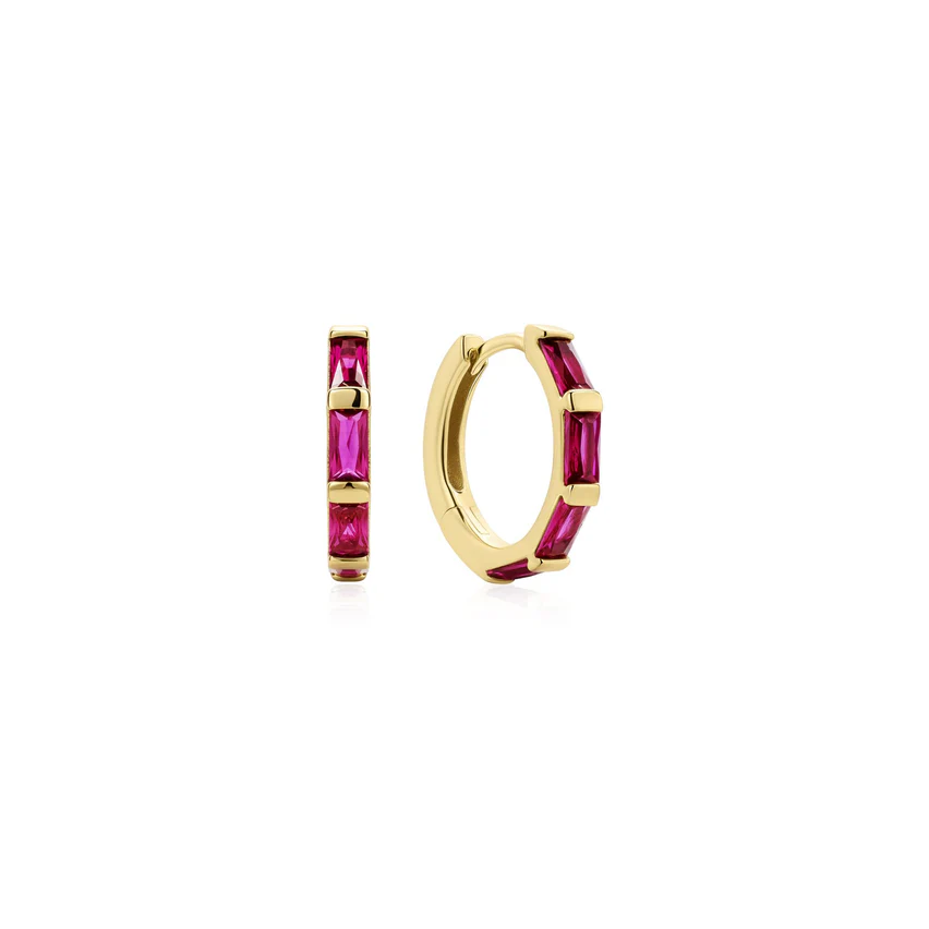 Gold Rosé Huggie Hoop Earrings