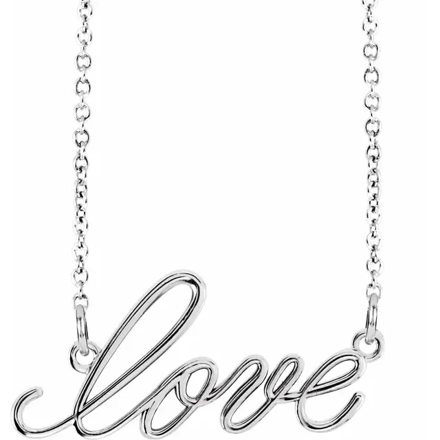 Sterling Silver Love Necklace
