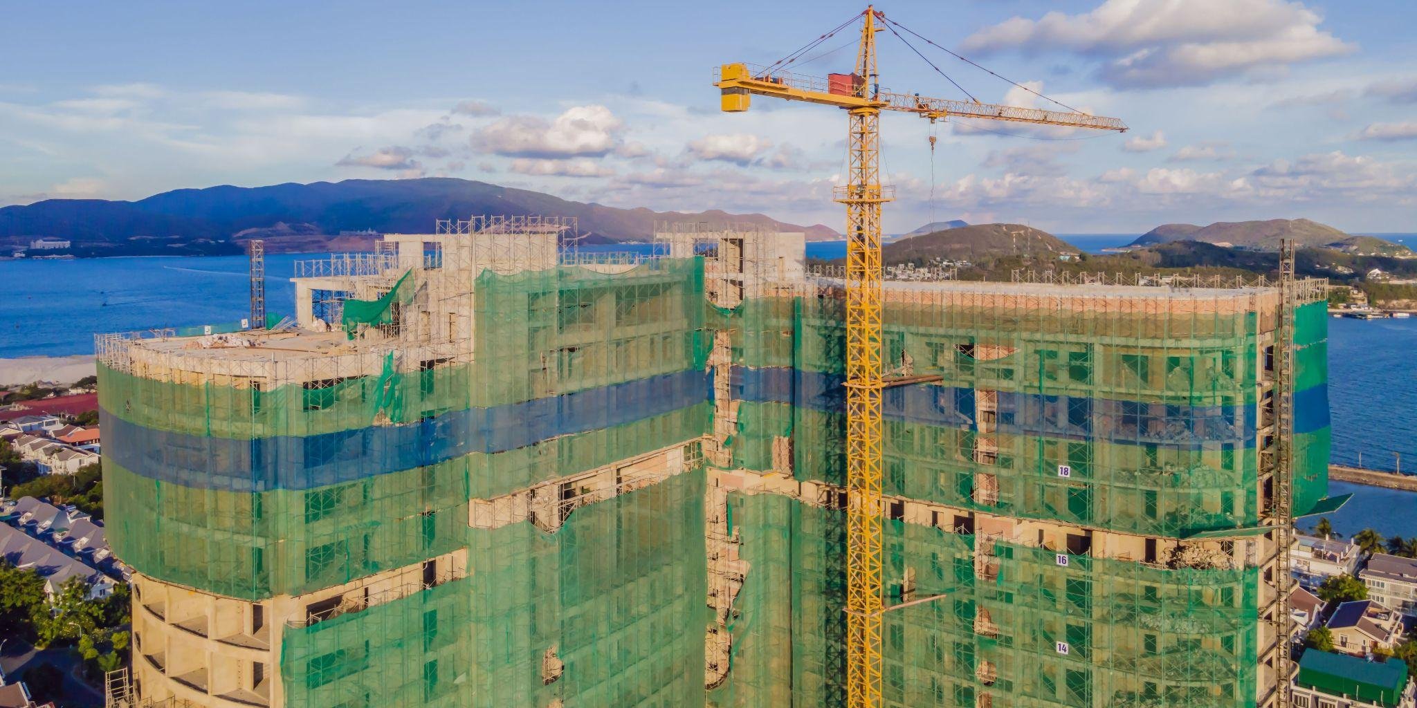 Commercial project construction site