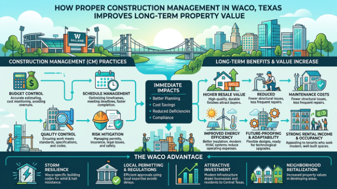 Construction Management in Waco Adds Property Value