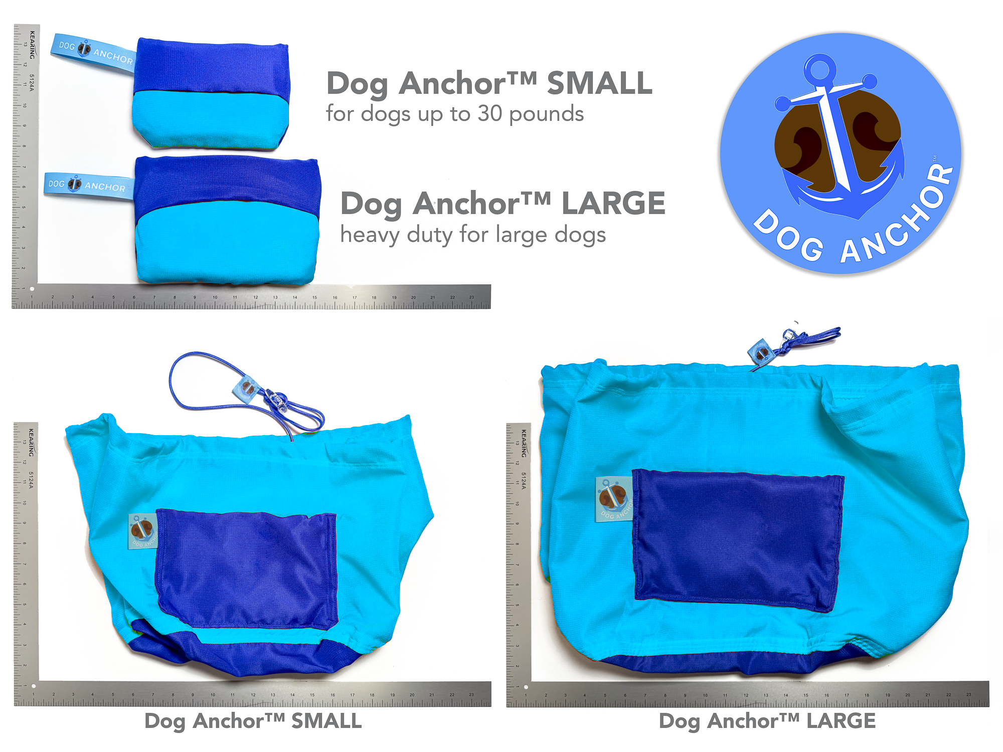 WORLD's Lightest Dog Tie-Out for the Beach NEW DOG ANCHOR 2026 BLUE