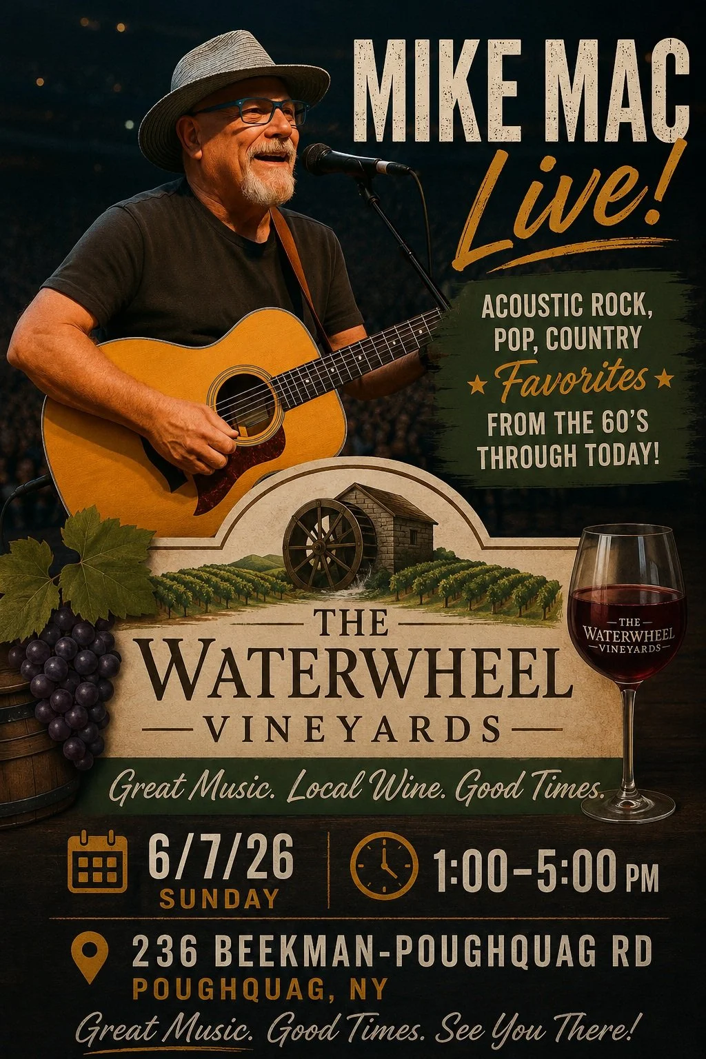 Mike Mac Live at The Waterwheel Vineyards