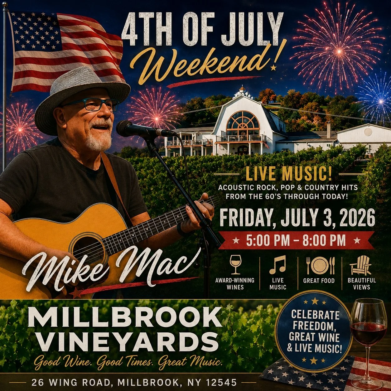Mike Mac Live at Millbrook Winery