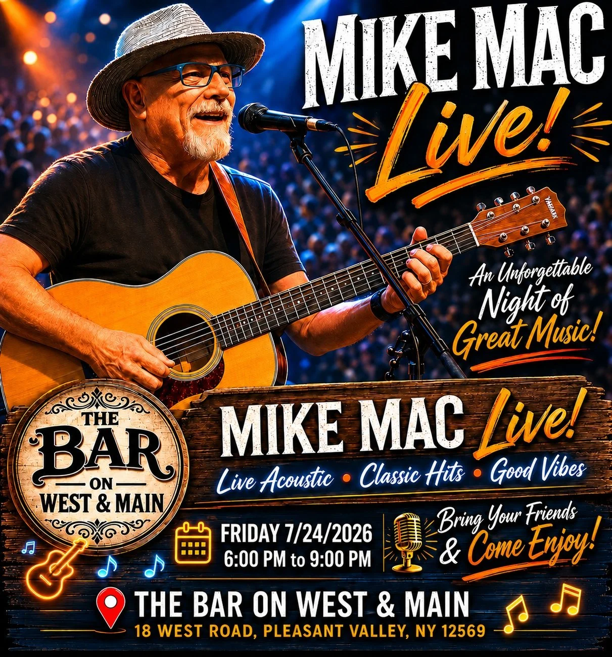 Mike Mac Live at The Bar on West &amp; Main