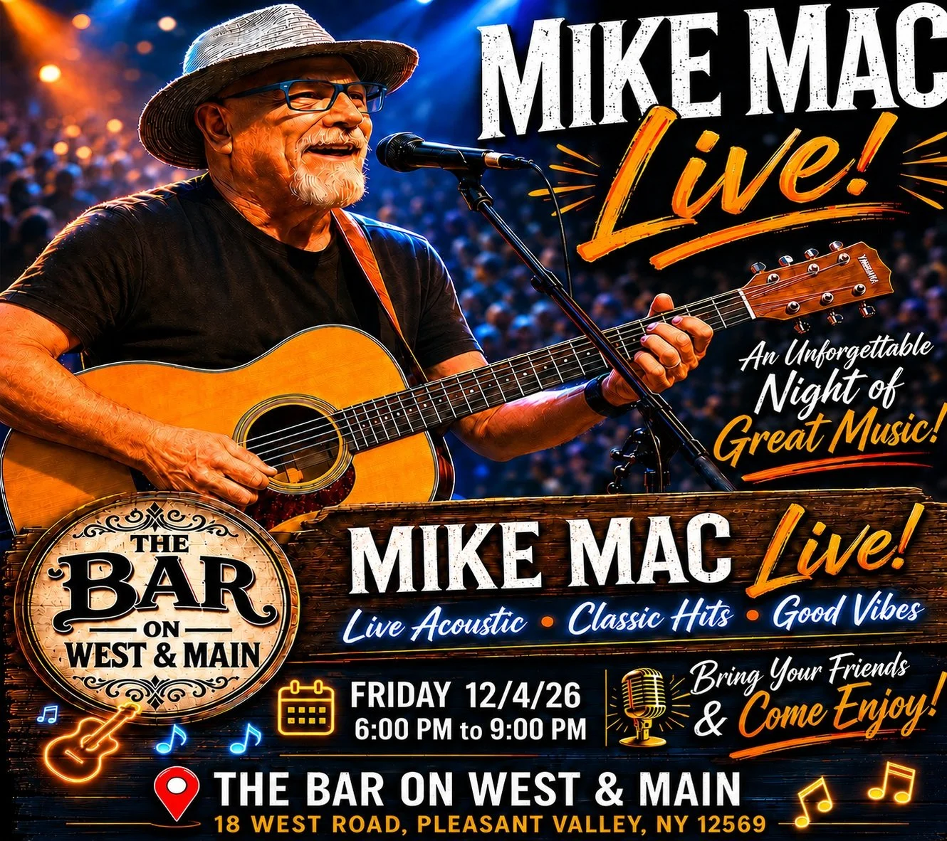 Mike Mac Live at The Bar on West and Main