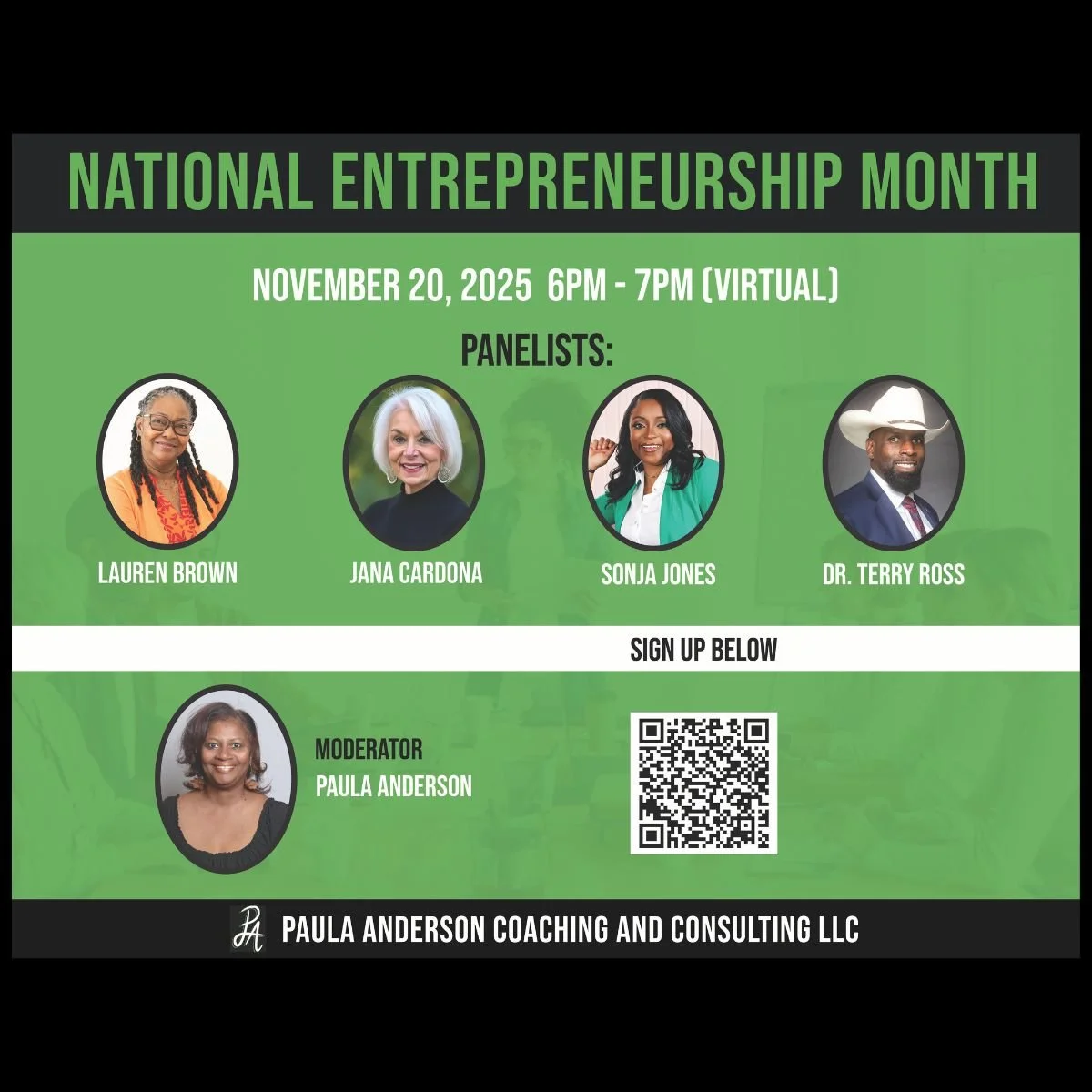 National Entrepreneurship Month Panel