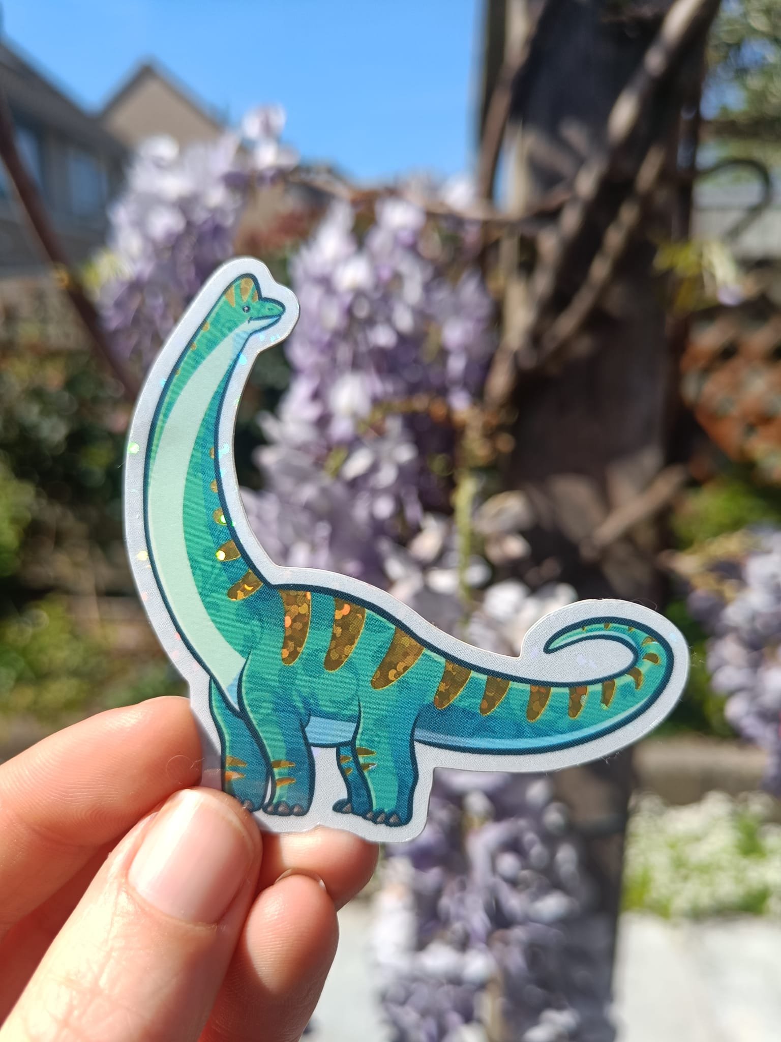 Brachiosaurus (alive!) vinyl sticker 🐱🐉