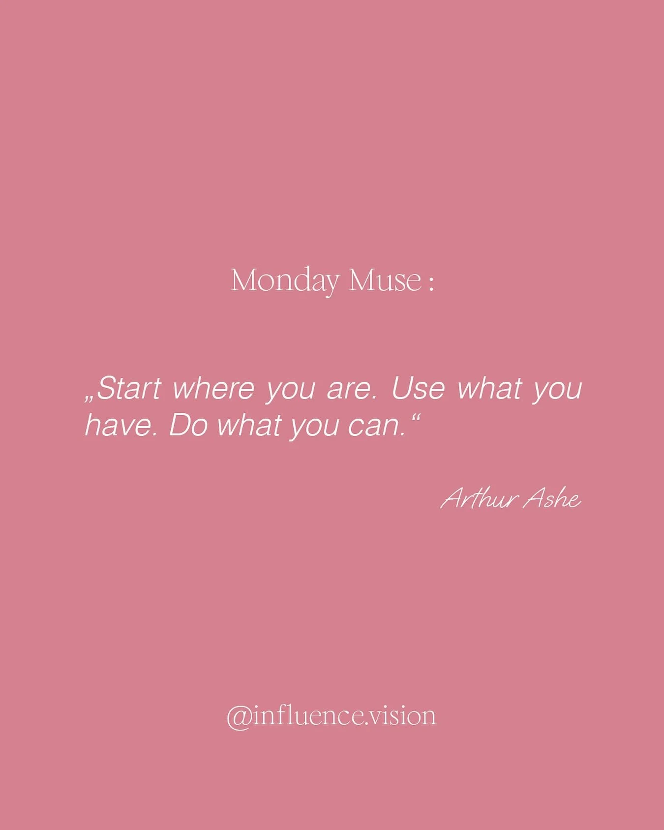 Nothing has to be perfect before you begin - action creates momentum. What&lsquo;s your first step this week? #MondayMuse #AgencyLife #InfluenceVision